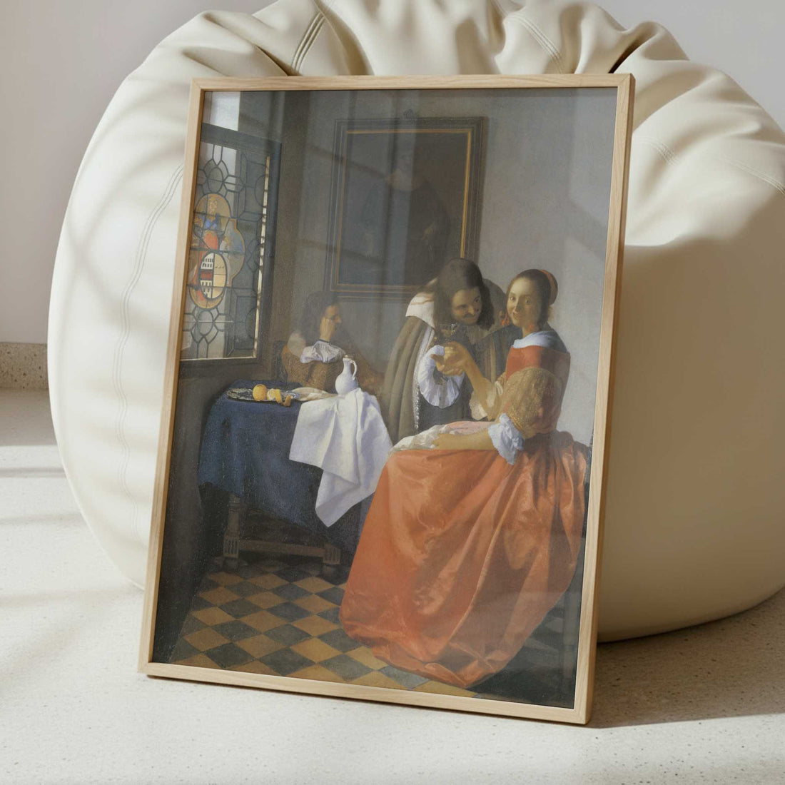 The Girl with the Wine-glass (1659-60) by Johannes Vermeer – Art Print - Interior inspiration