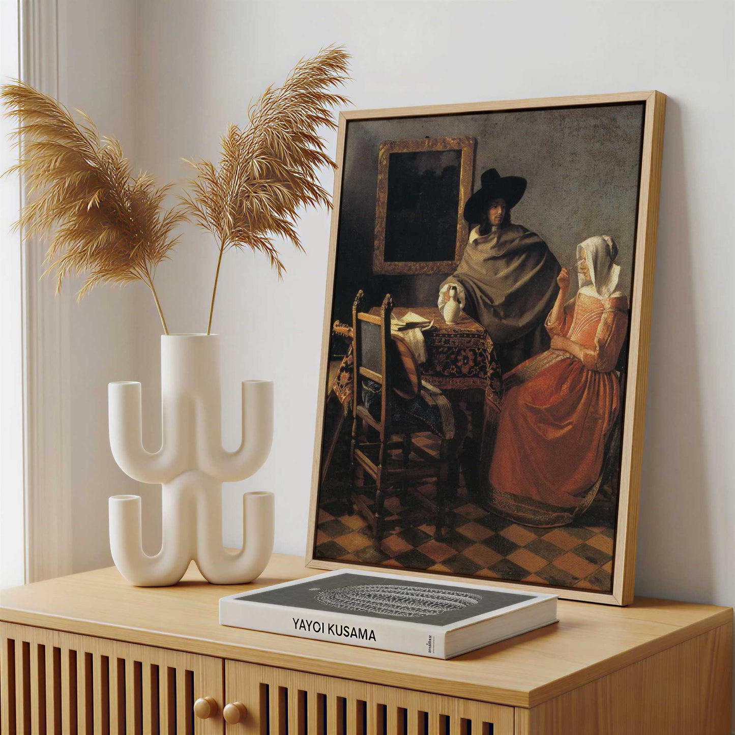 Framed Canvas - Framed canvas in a stylish interior setting