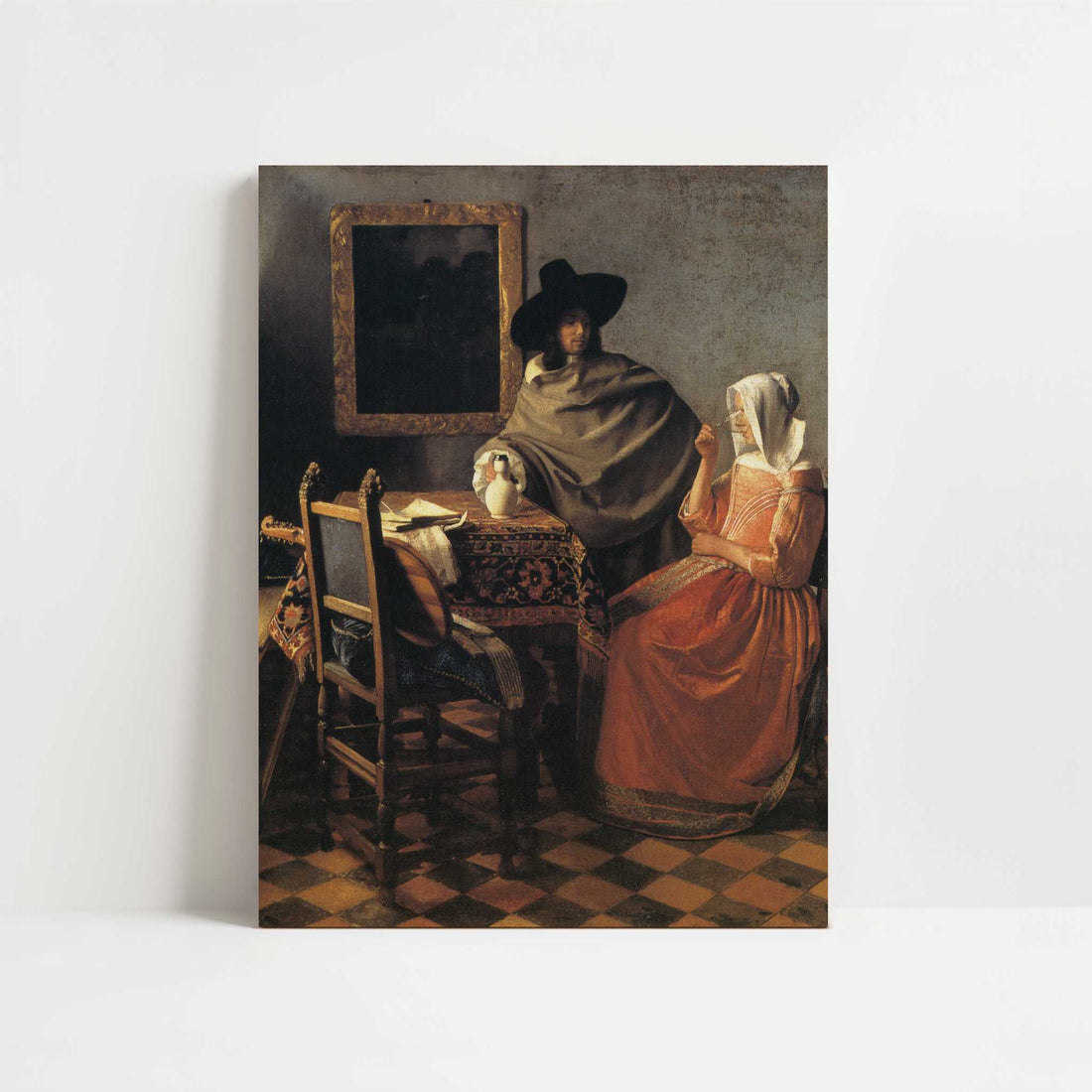 The Glass of Wine (1658-60) by Johannes Vermeer – Art Print - Unframed art print