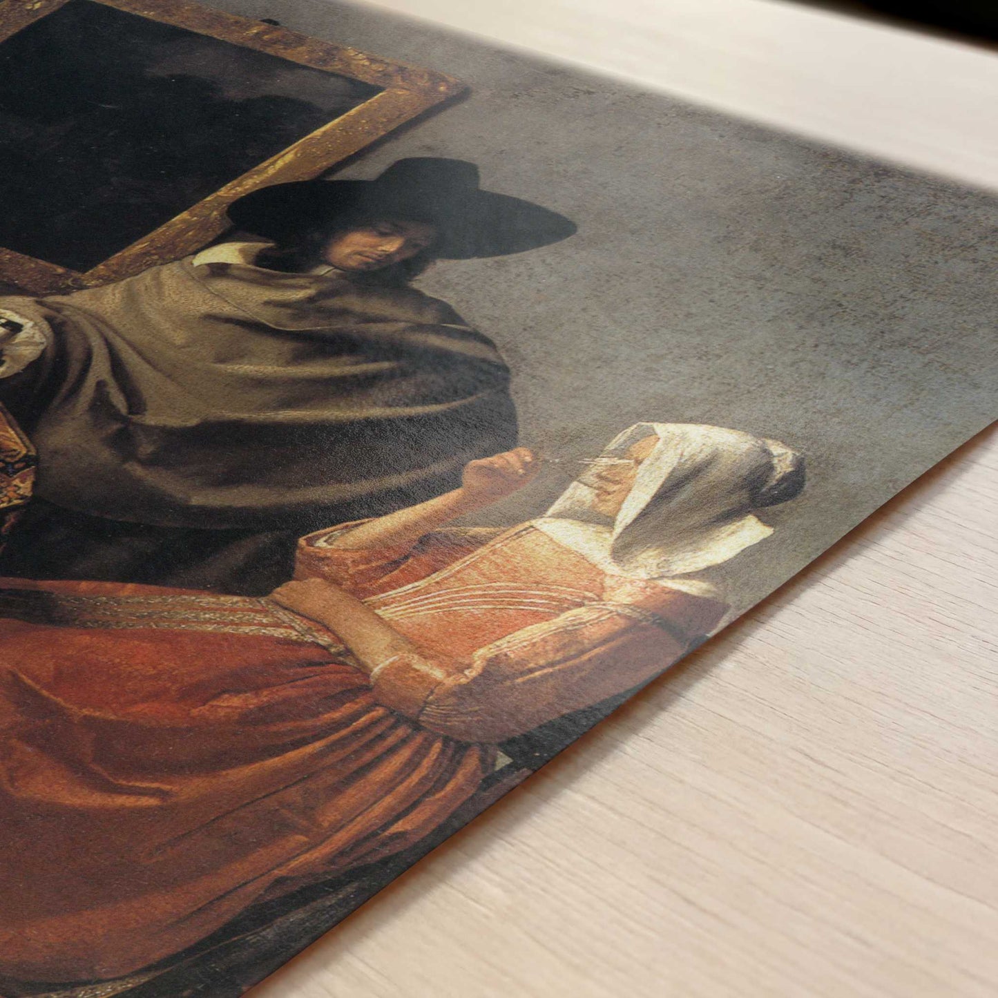 The Glass of Wine (1658-60) by Johannes Vermeer – Art Print - Close-up detail of the art print