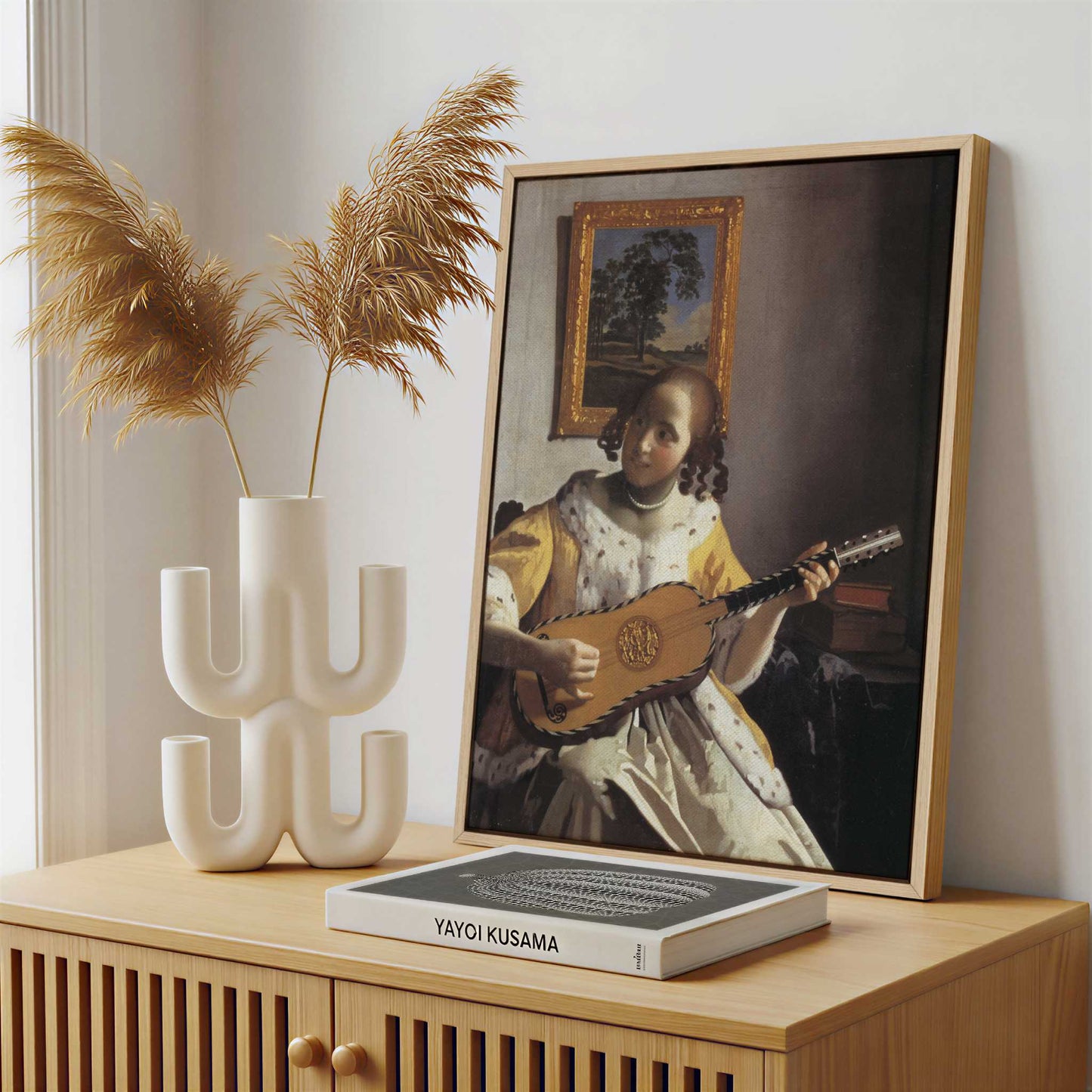 Framed Canvas - Framed canvas in a stylish interior setting