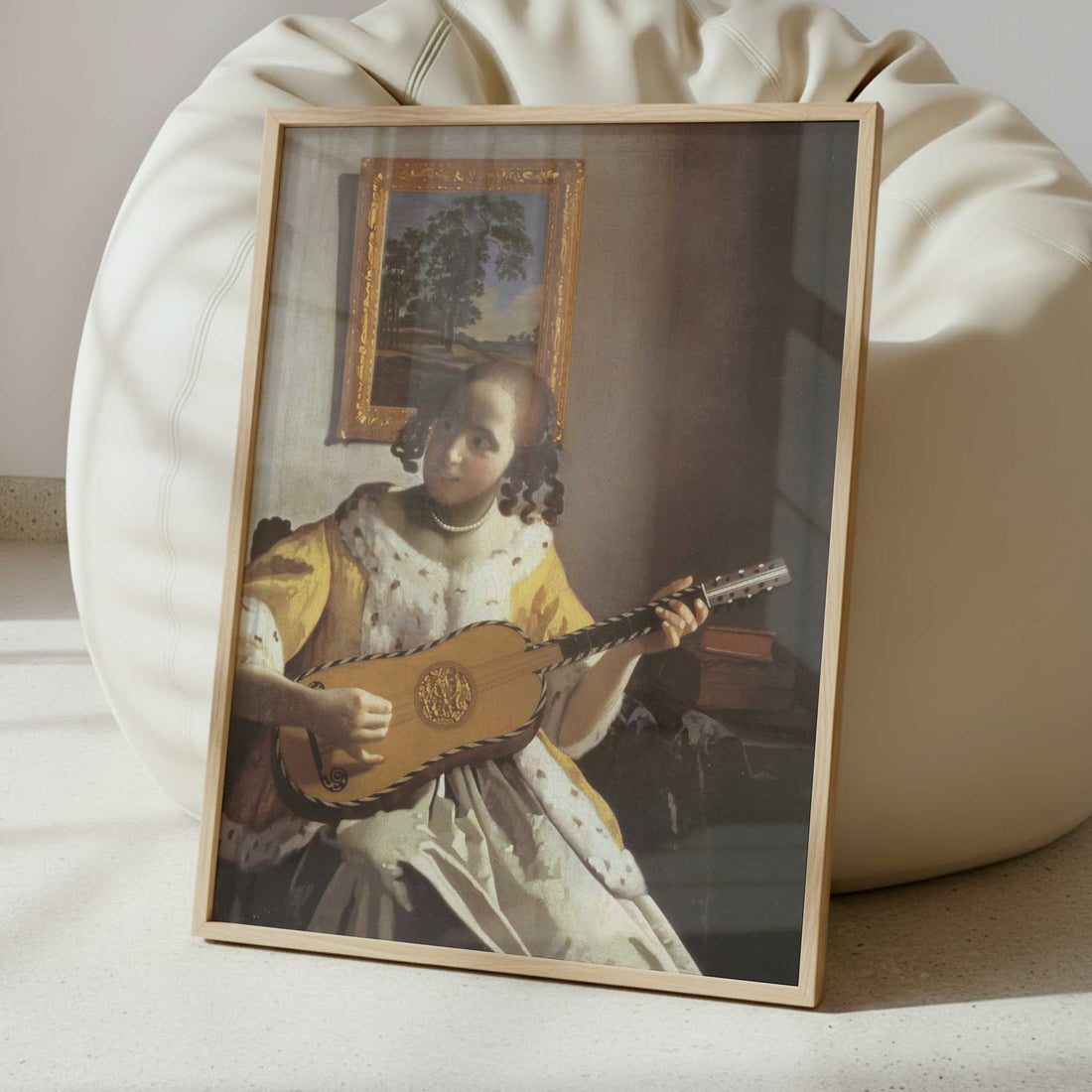 The Guitar Player (c.1670) by Johannes Vermeer – Art Print - Interior inspiration