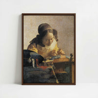 Framed Canvas - Framed canvas in dark wood color frame