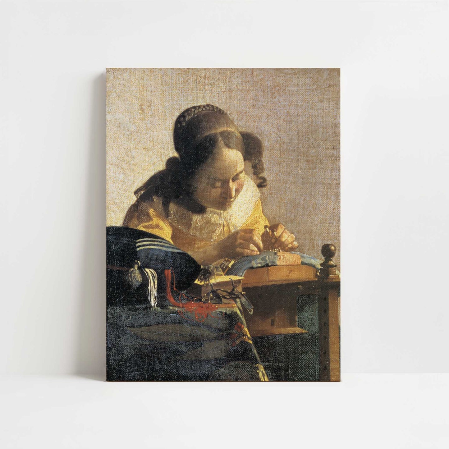 The Lacemaker (1669-70) by Johannes Vermeer – Art Print - Unframed art print