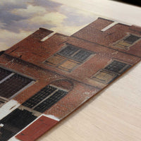 The Little Street in Delft (1657-58) by Johannes Vermeer – Art Print - Close-up detail of the art print