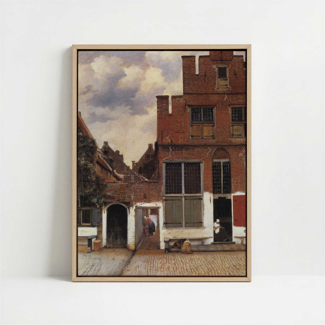 Framed Canvas - Framed canvas in oak color frame