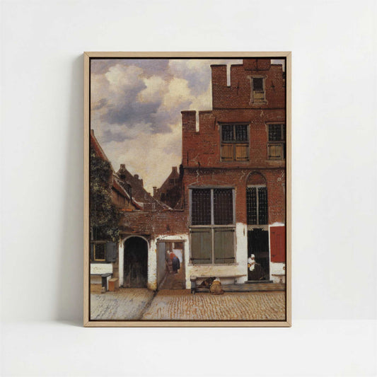 Framed Canvas - Framed canvas in oak color frame
