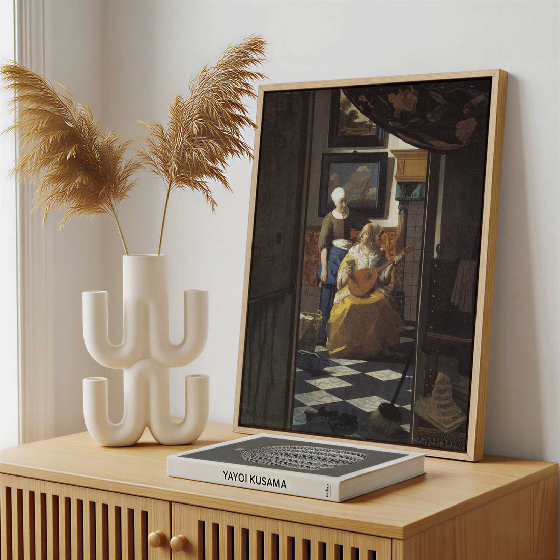 Framed Canvas - Framed canvas in a stylish interior setting