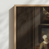 Framed Canvas - Close-up detail and texture of the framed canvas