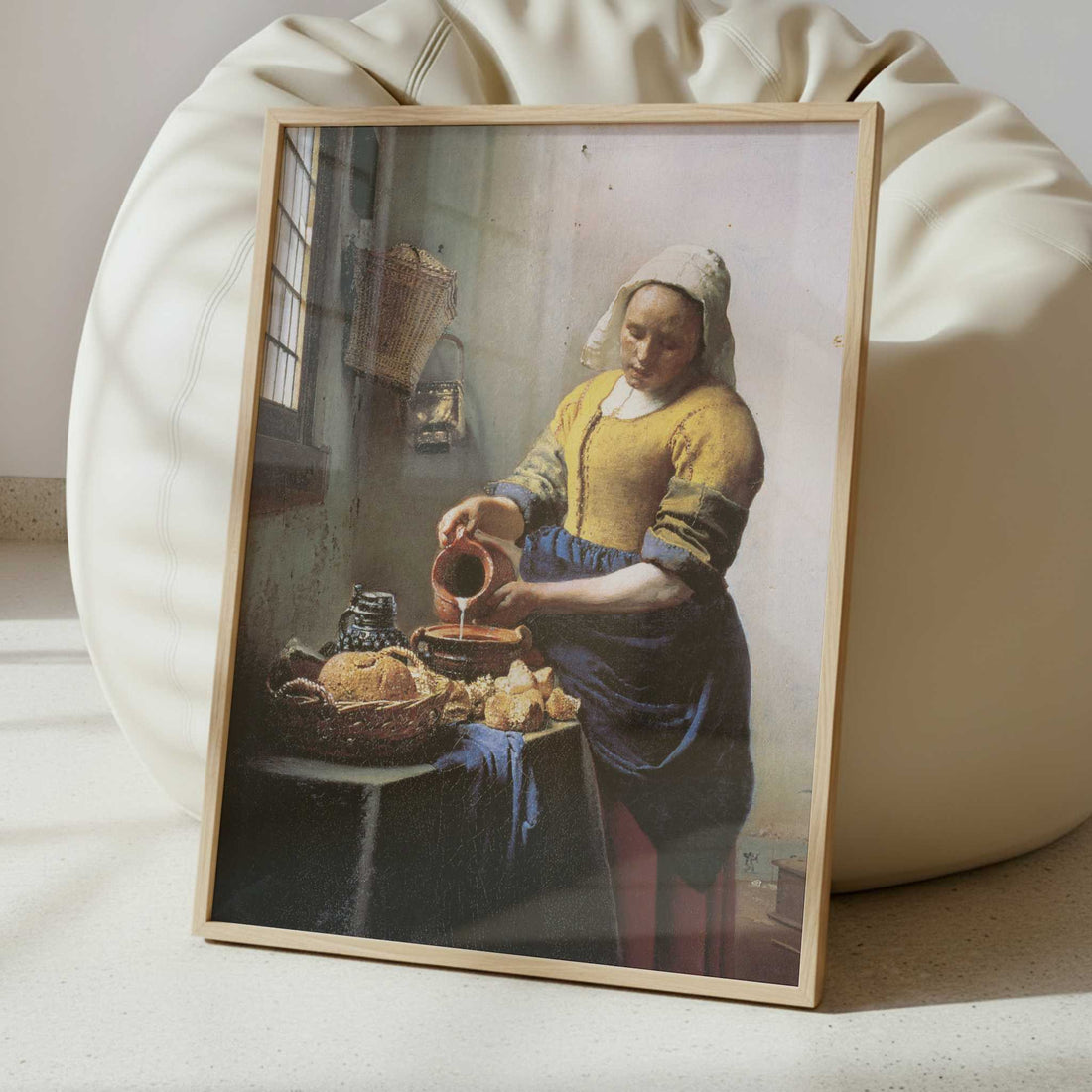 The Milkmaid (1658–60) by Johannes Vermeer – Art Print - Interior inspiration