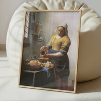 The Milkmaid (1658–60) by Johannes Vermeer – Art Print - Interior inspiration