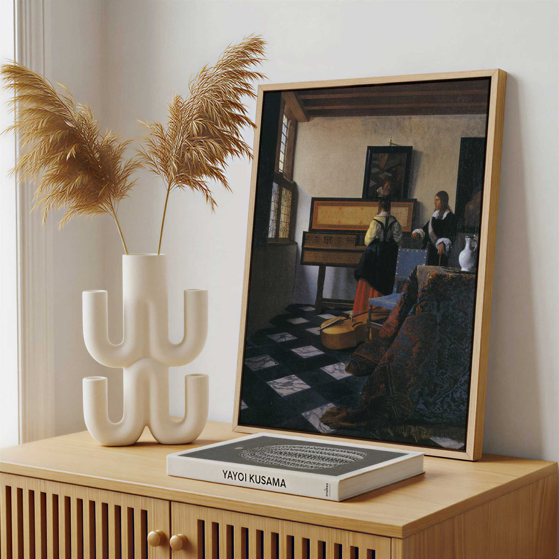 Framed Canvas - Framed canvas in a stylish interior setting