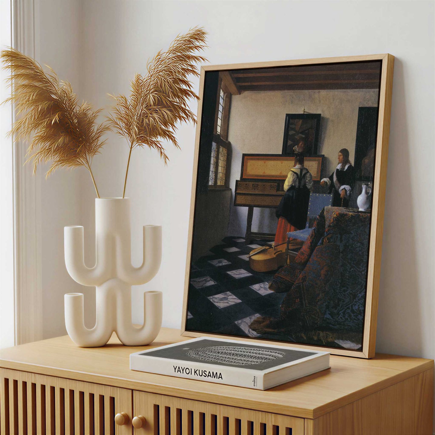 Framed Canvas - Framed canvas in a stylish interior setting