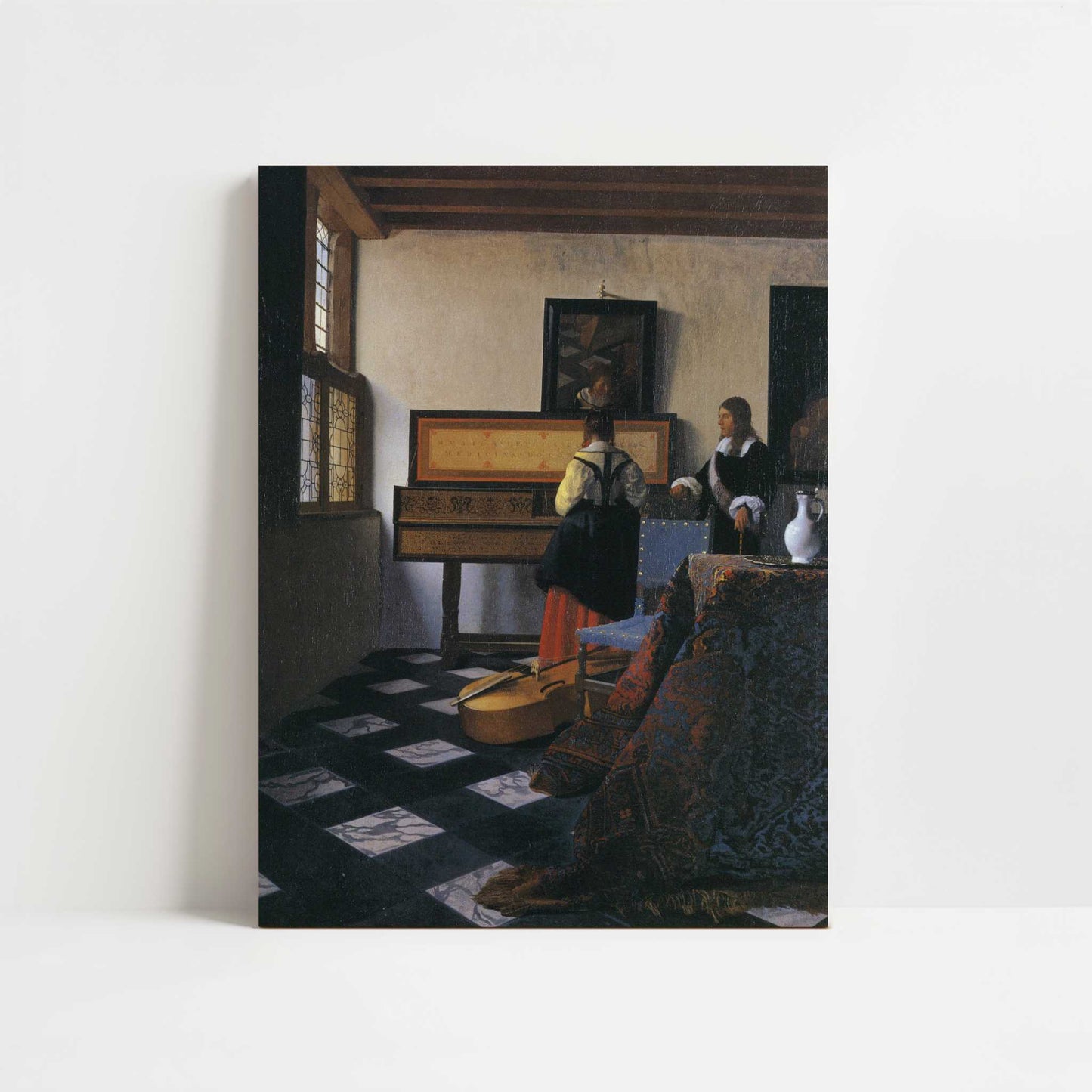 The Music Lesson (c.1662-64) by Johannes Vermeer – Art Print - Unframed art print
