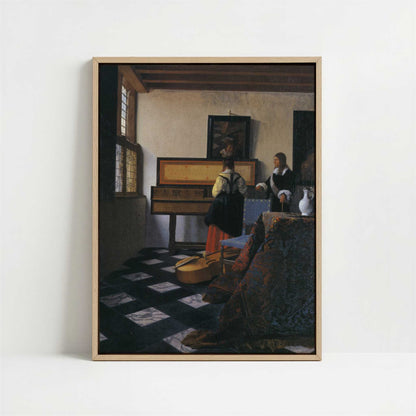 Framed Canvas - Framed canvas in oak color frame