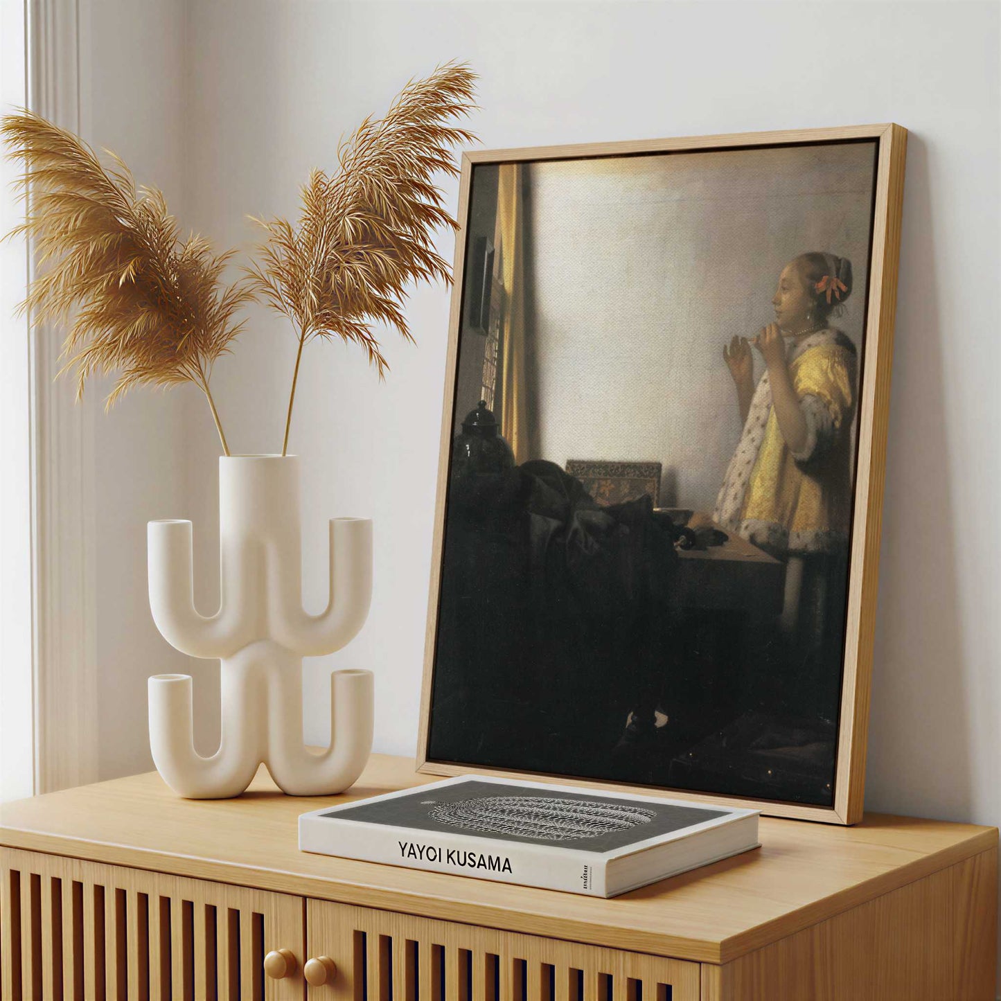 Framed Canvas - Framed canvas in a stylish interior setting