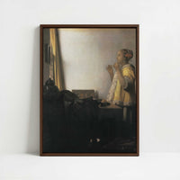 Framed Canvas - Framed canvas in dark wood color frame