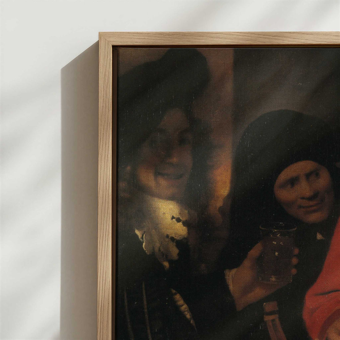 Framed Canvas - Close-up detail and texture of the framed canvas