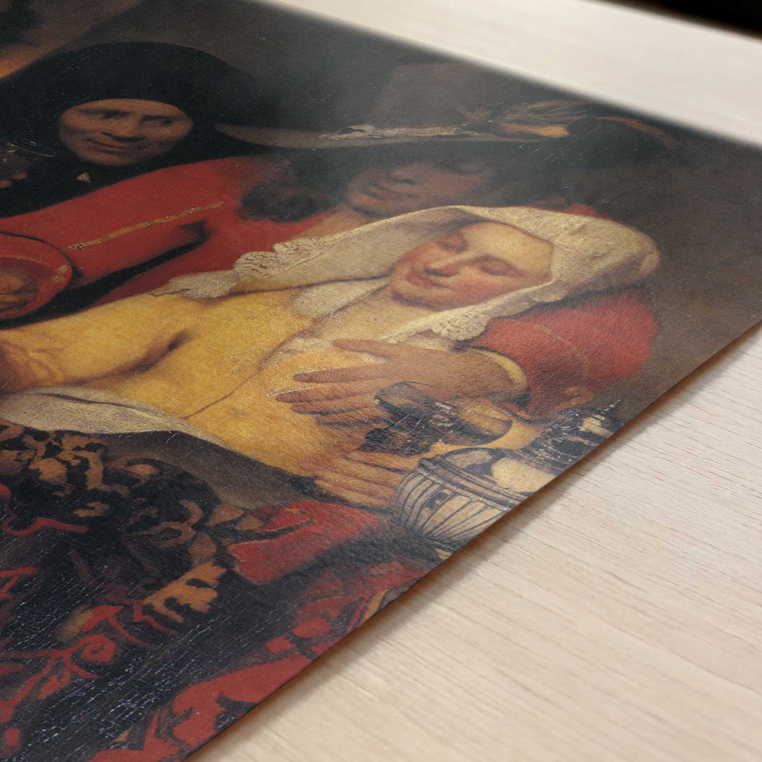 The Procuress (1656) by Johannes Vermeer – Art Print - Close-up detail of the art print