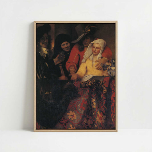 Framed Canvas - Framed canvas in oak color frame