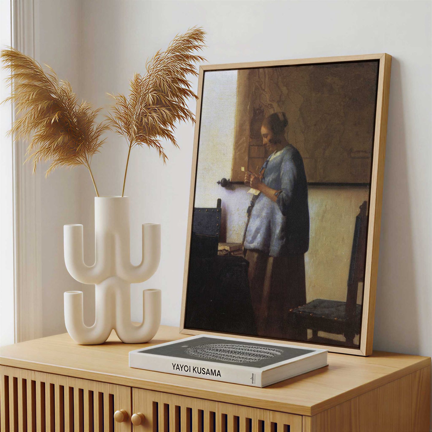 Framed Canvas - Framed canvas in a stylish interior setting