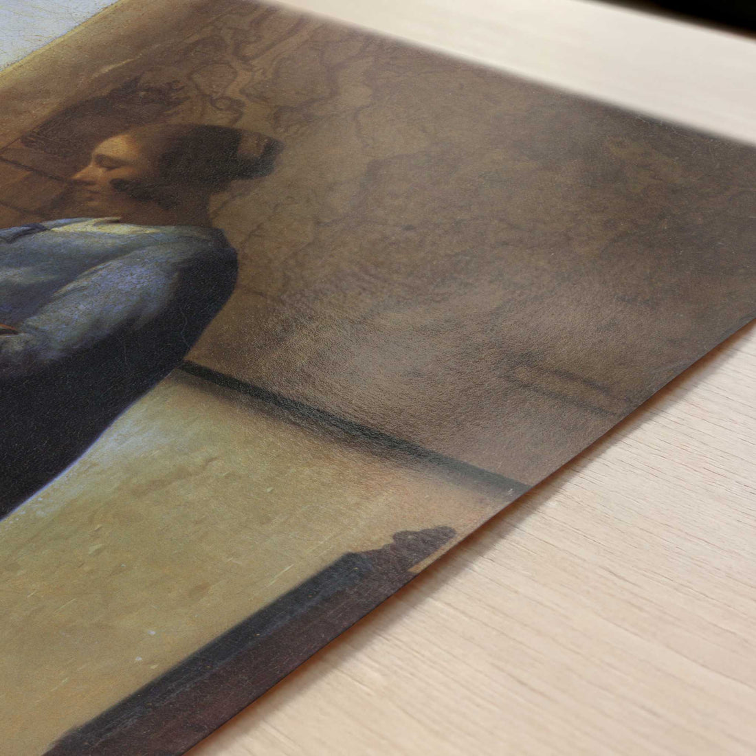 The Reader (1663–64) by Johannes Vermeer – Art Print - Close-up detail of the art print
