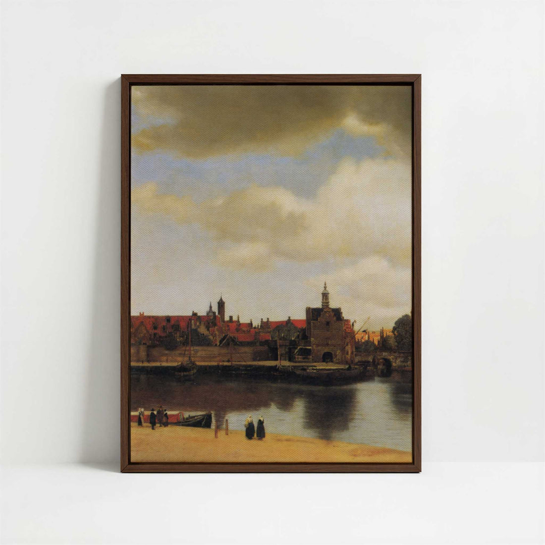 Framed Canvas - Framed canvas in dark wood color frame