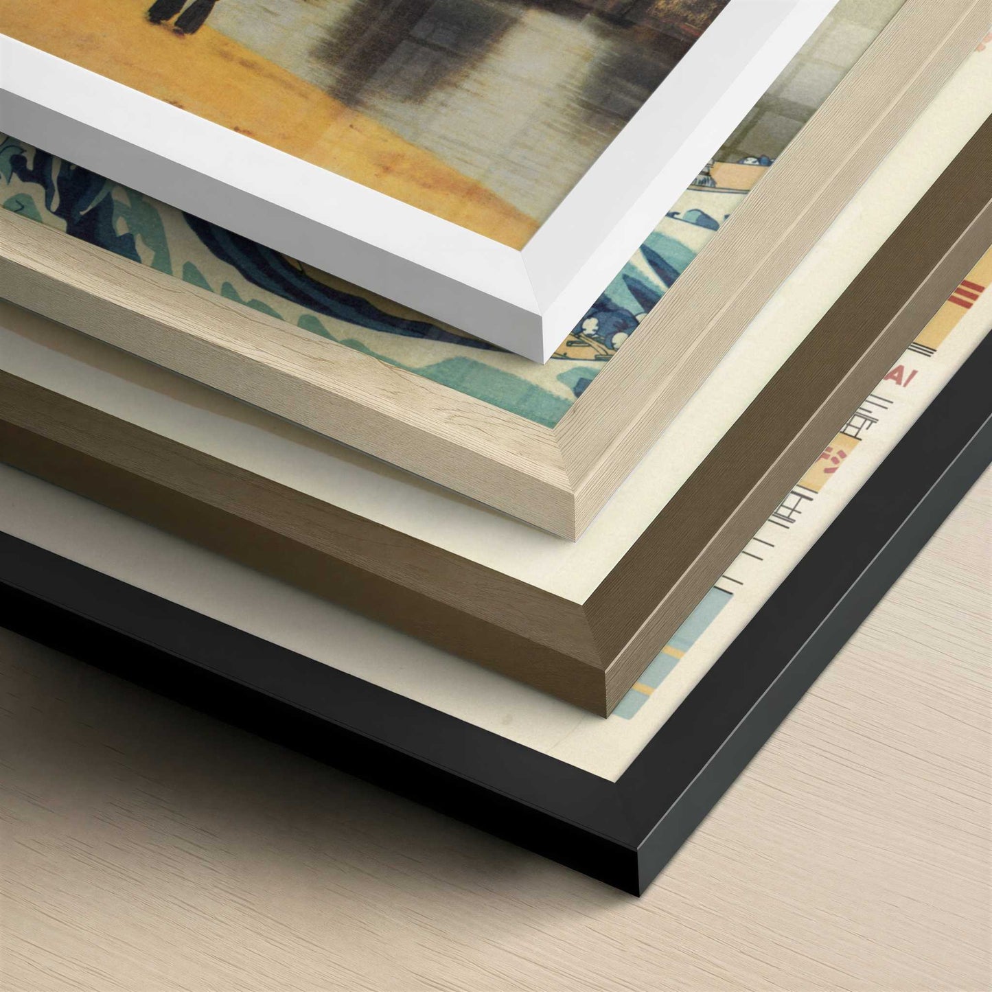 View of Delft (1660-61) by Johannes Vermeer – Art Print - Close-up detail of the different frames
