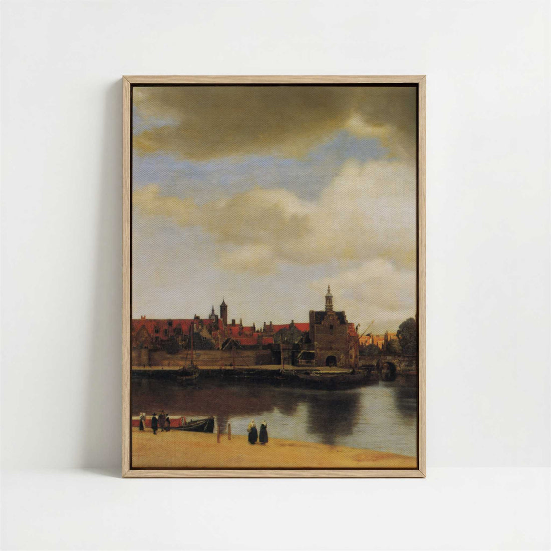 Framed Canvas - Framed canvas in oak color frame
