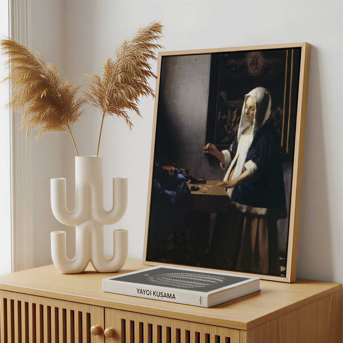 Framed Canvas - Framed canvas in a stylish interior setting