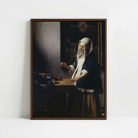 Framed Canvas - Framed canvas in dark wood color frame