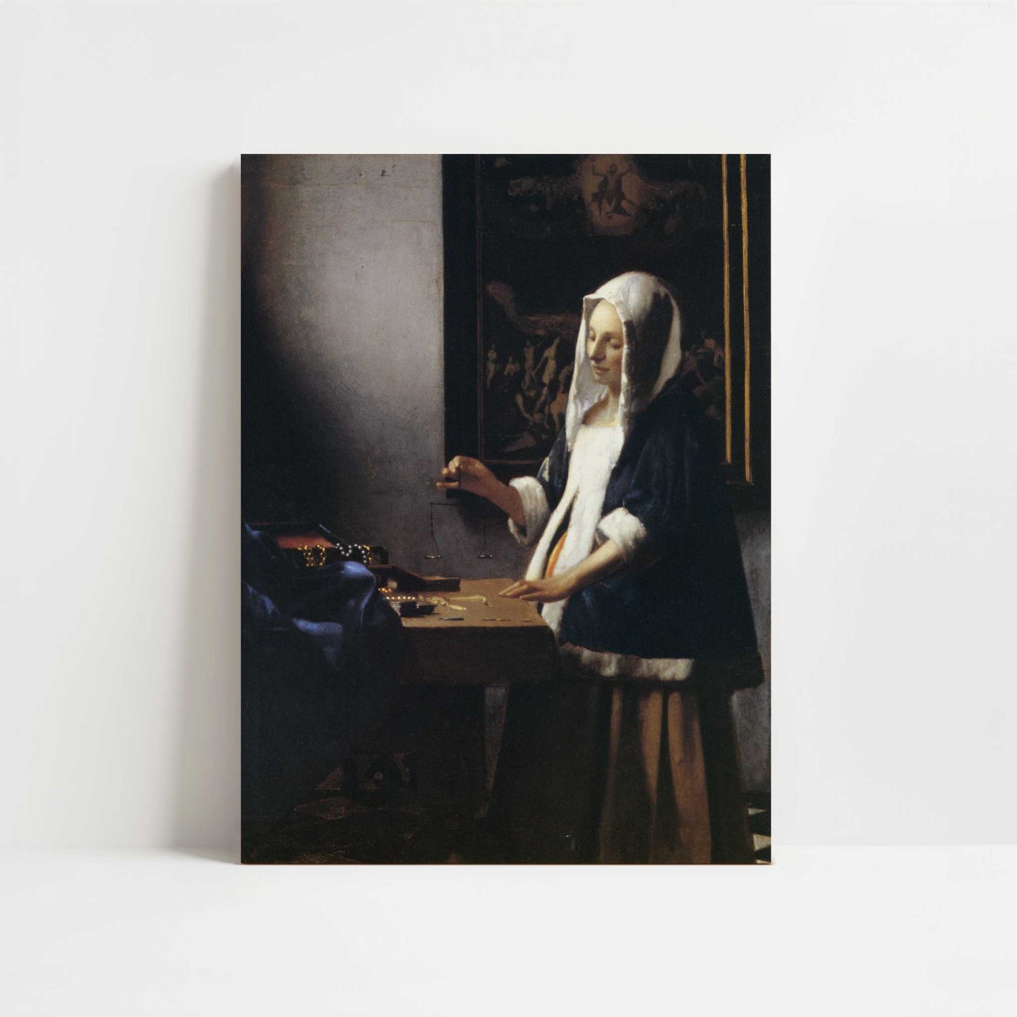 Woman Holding a Balance (1664) by Johannes Vermeer – Art Print - Unframed art print