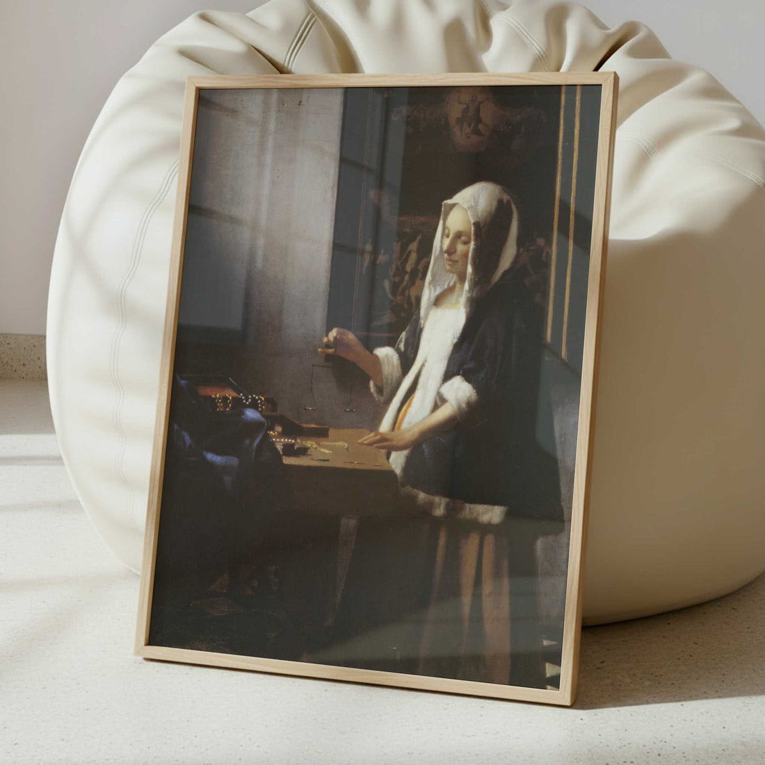 Woman Holding a Balance (1664) by Johannes Vermeer – Art Print - Interior inspiration