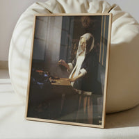 Woman Holding a Balance (1664) by Johannes Vermeer – Art Print - Interior inspiration