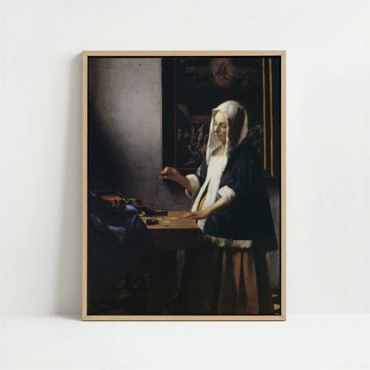 Framed Canvas - Framed canvas in oak color frame