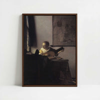 Framed Canvas - Framed canvas in dark wood color frame