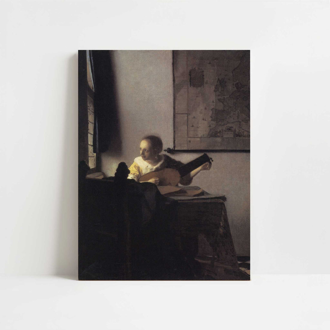 Woman with a Lute (1664) by Johannes Vermeer – Art Print - Unframed art print