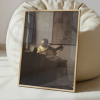 Woman with a Lute (1664) by Johannes Vermeer – Art Print - Interior inspiration