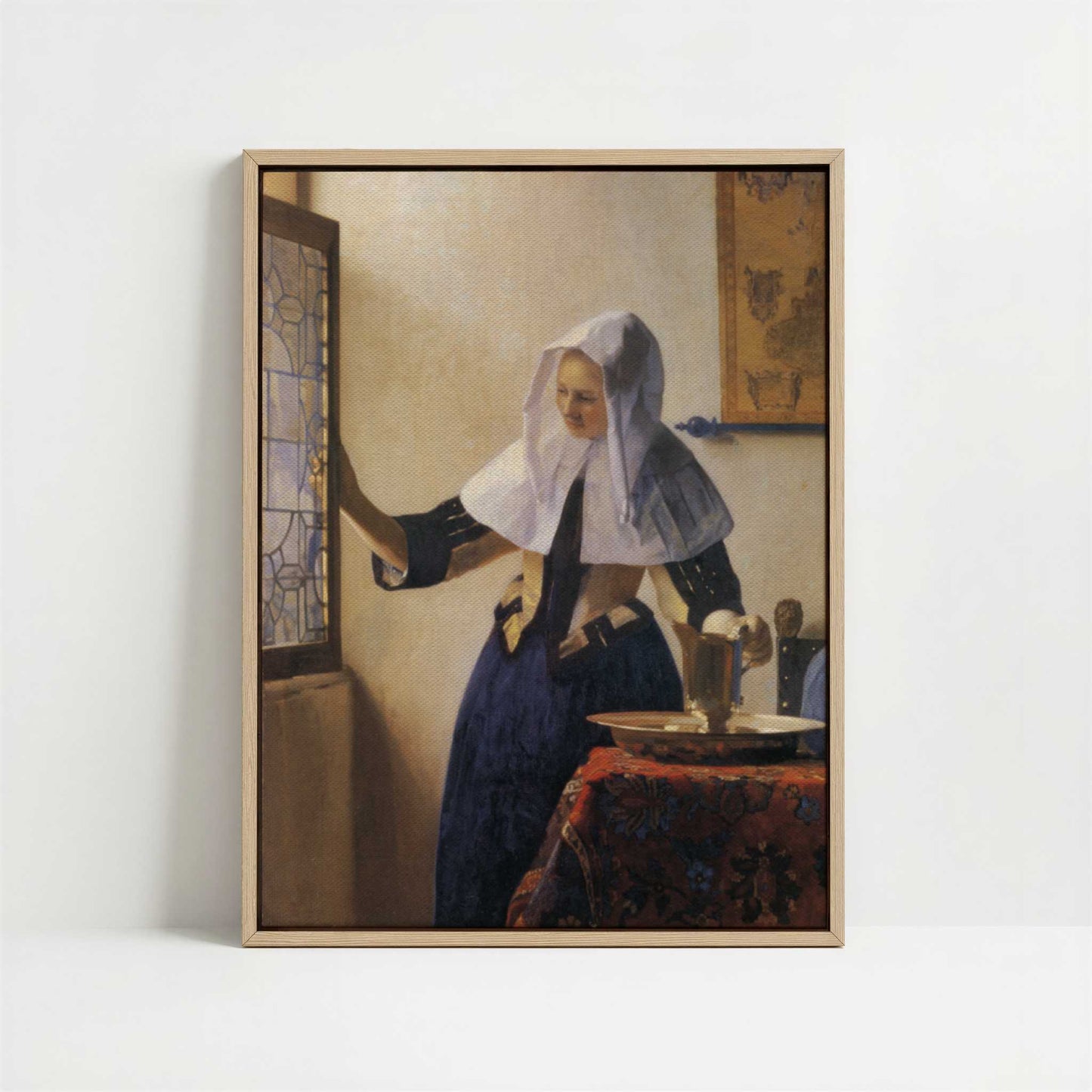 Framed Canvas - Framed canvas in oak color frame