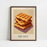 Framed Canvas - Framed canvas in dark wood color frame