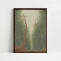 Framed Canvas - Framed canvas in dark wood color frame