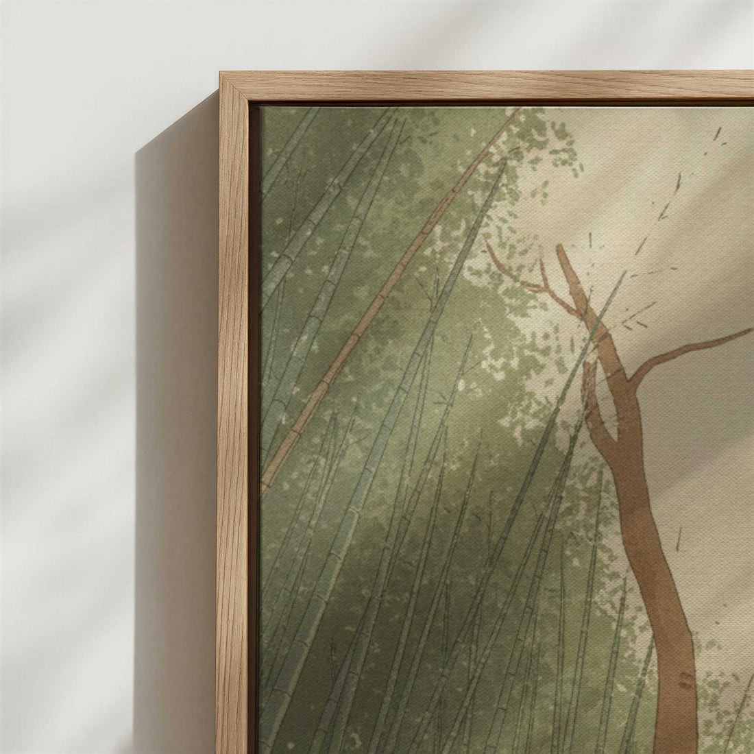 Framed Canvas - Close-up detail and texture of the framed canvas