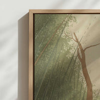 Framed Canvas - Close-up detail and texture of the framed canvas