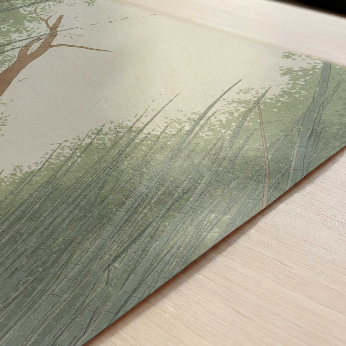 Walking through Bamboo forest - Art Print - Close-up detail of the art print