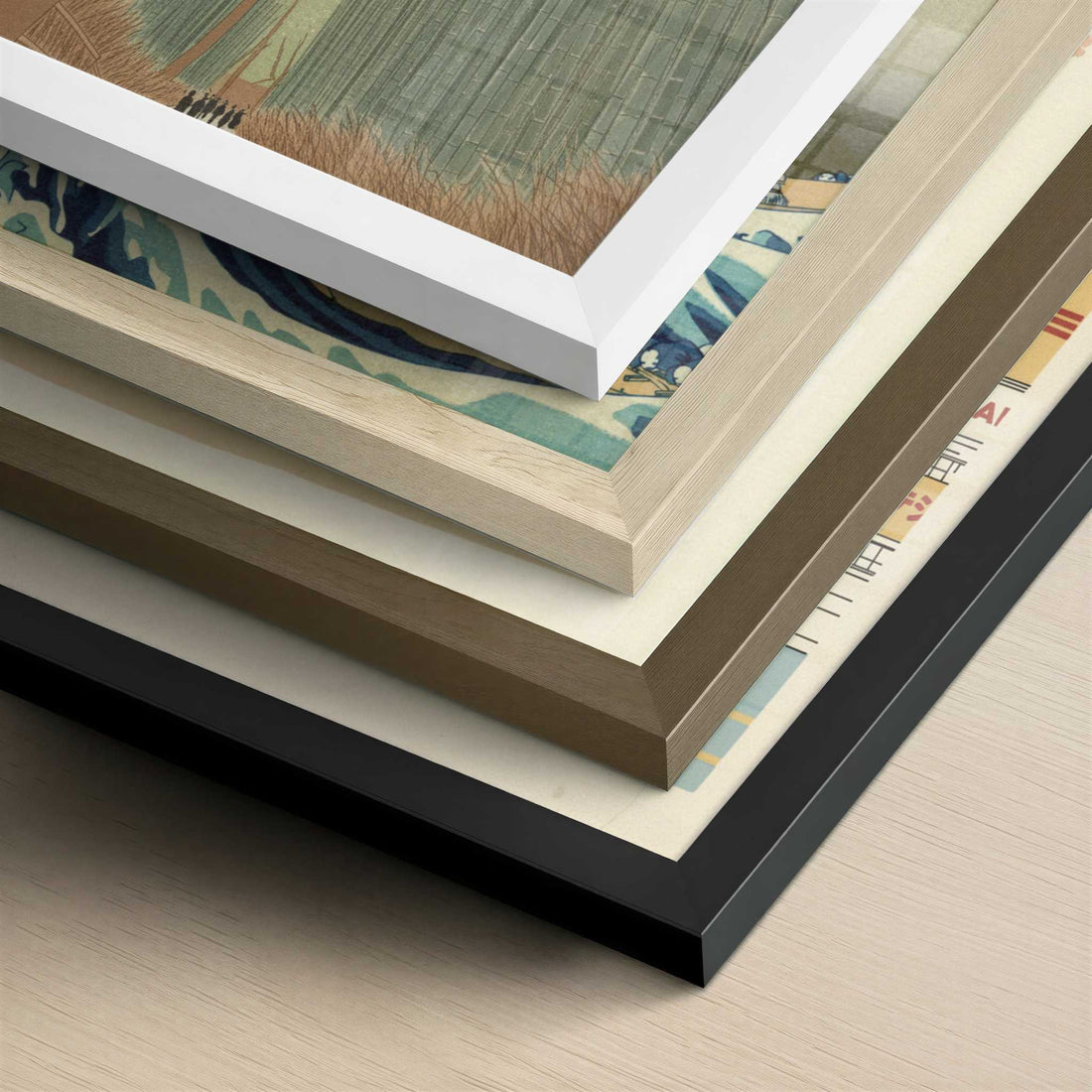 Walking through Bamboo forest - Art Print - Close-up detail of the different frames