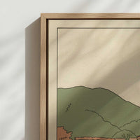 Framed Canvas - Close-up detail and texture of the framed canvas