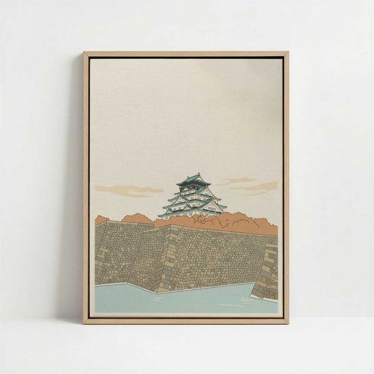 Framed Canvas - Framed canvas in oak color frame