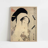 Portrait of a Young Otatsu (1790s) by Yeisho – Art Print - Art print in oak frame