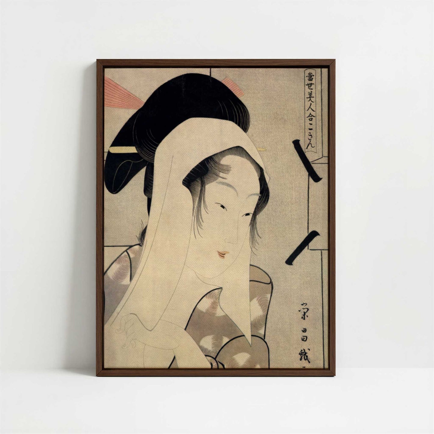 Framed Canvas - Framed canvas in dark wood color frame