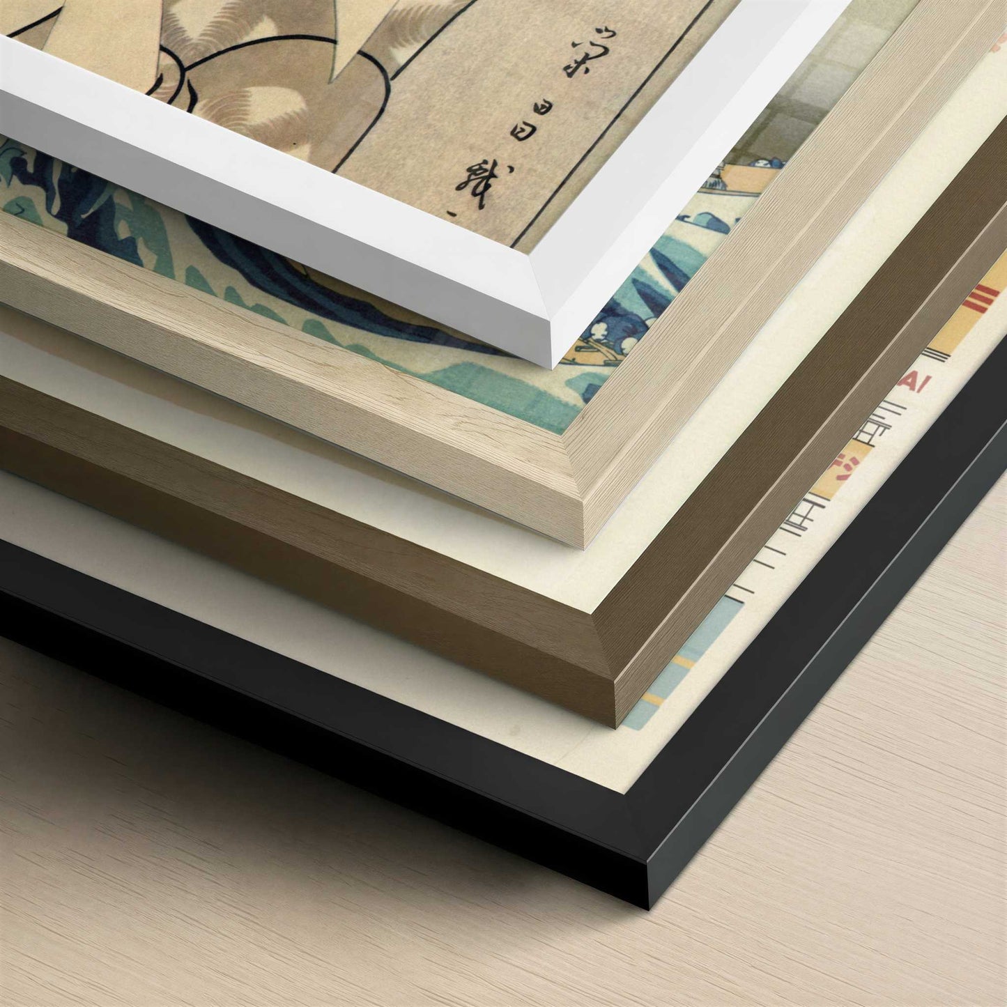 Portrait of a Young Otatsu (1790s) by Yeisho – Art Print - Close-up detail of the different frames